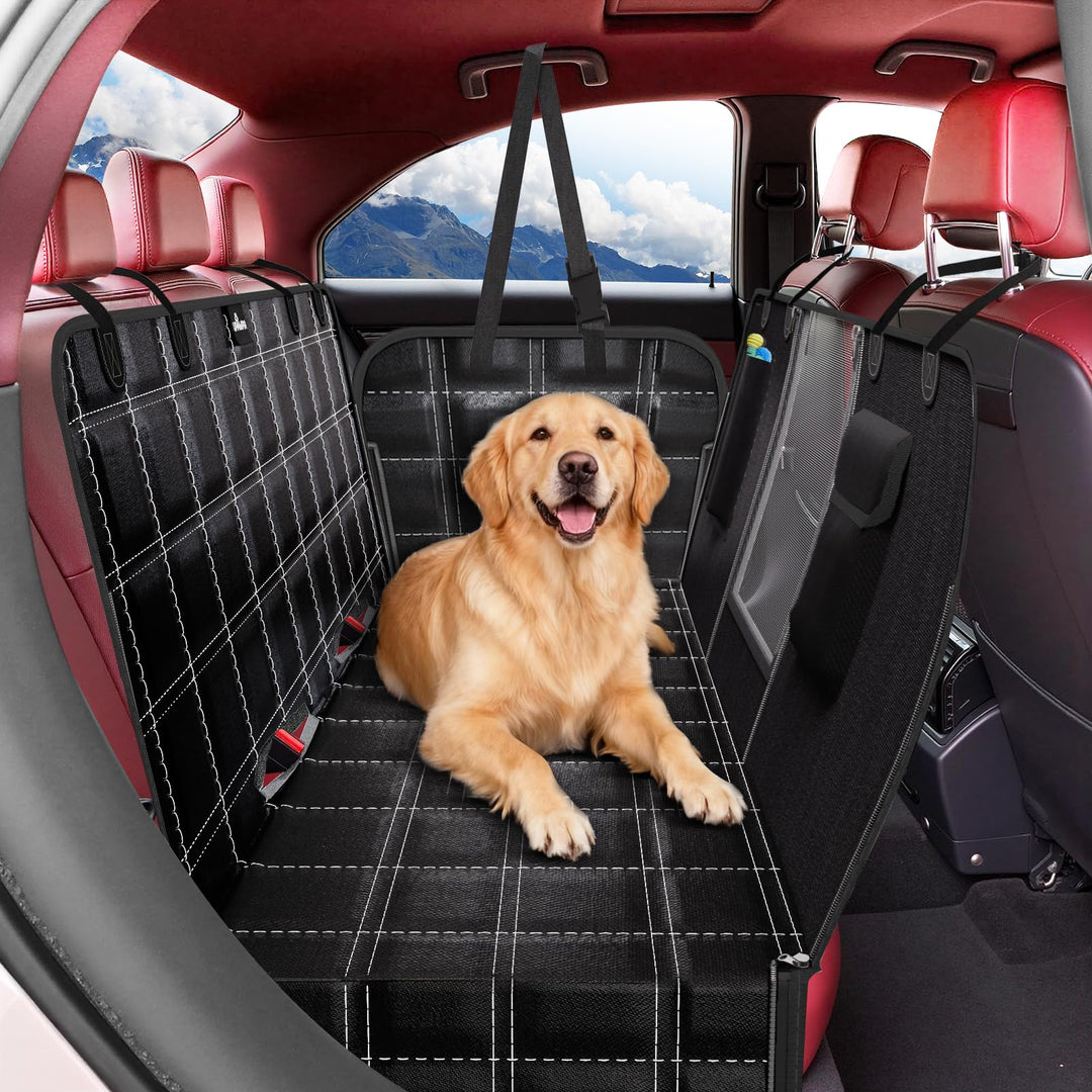 Hundedecke Auto Rückbank 100% Wasserdicht Kratzfeste Autoschondecke Hund Rücksitz mit Seitenschutz u