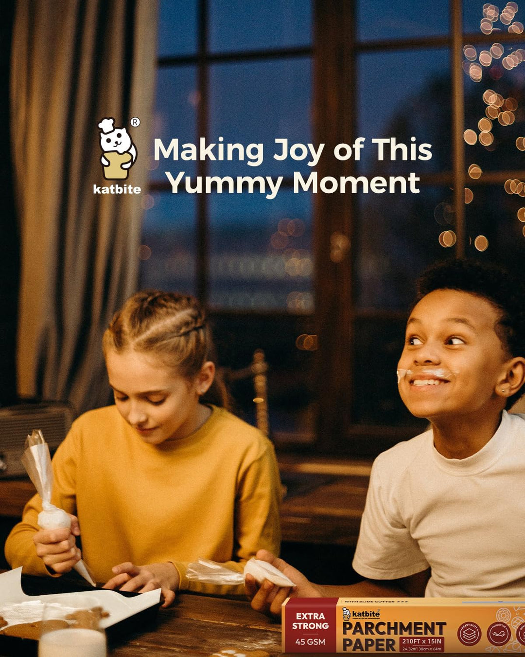 katbite Backpapier Rolle 38cm x 64m, Antihaft Pergament Papier (38 cm Breite - Rolle) 15in x 210ft -