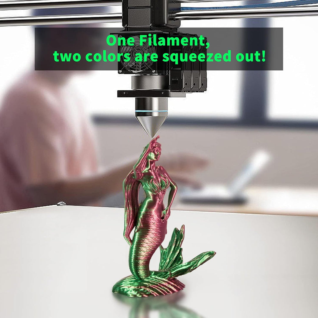 iSANMATE Dual Color Seide Filament Set, Silk PLA Filament 1.75mm, PLA 250g x 4 Colours 3D Printer PL