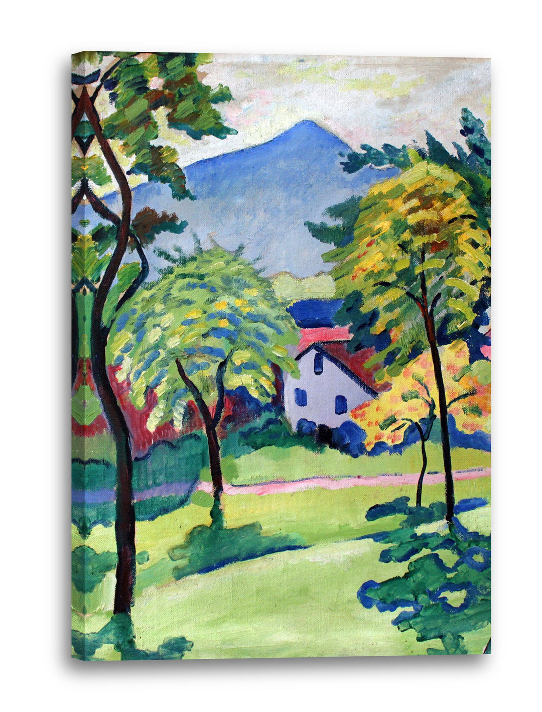 Leinwand (80x120cm): August Macke - Tegernsee Landschaft Anagoria 80x120 cm, 80x120 cm