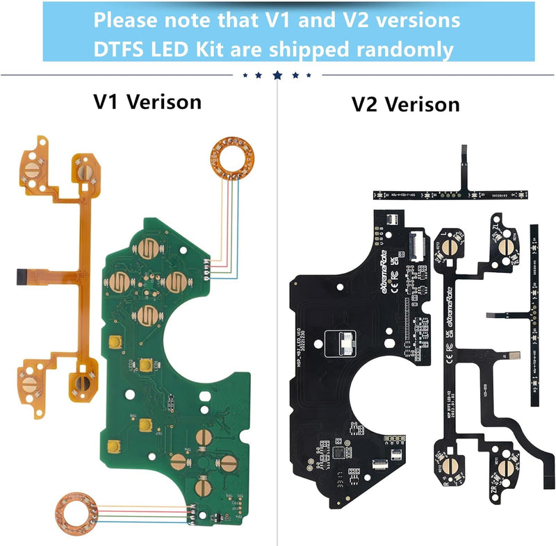 eXtremeRate Tasten für Nintendo Switch Pro Leuchttaste knöpfe Steuerkreuz Dpad ABXY Button Sticks DT