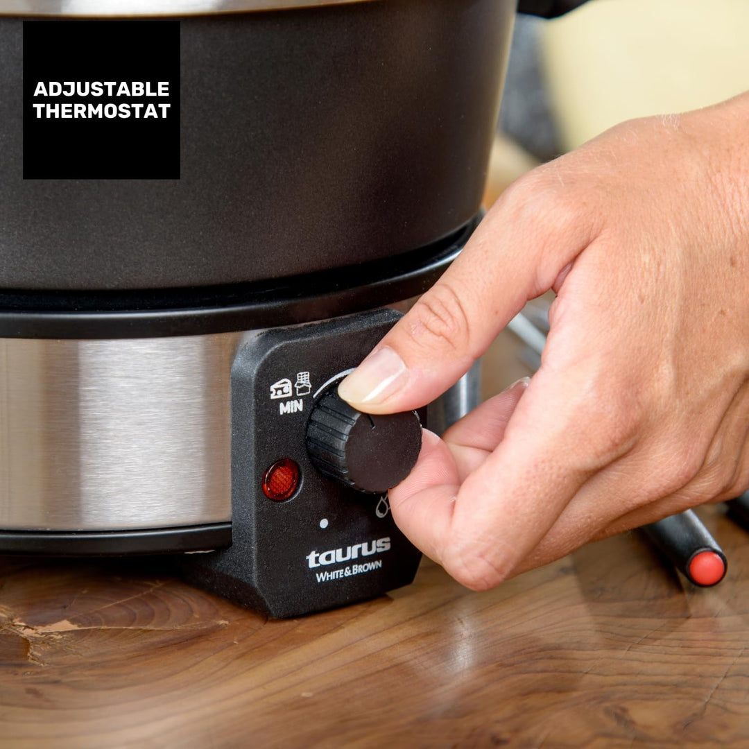 Taurus FF2 Fondue-Gerät, 1000 W, Kapazität 2 l, 8 Personen, einstellbare Temperatur, alle Arten von