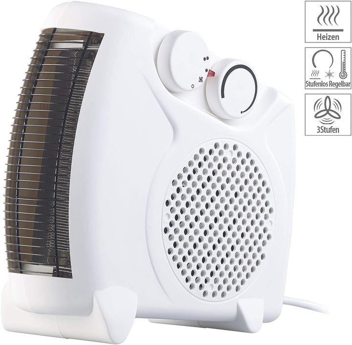 Sichler Haushaltsgeräte Heizgerät: Heizlüfter LV-190 mit 2 Heizstufen und Thermostat, 2.000 Watt (Ba