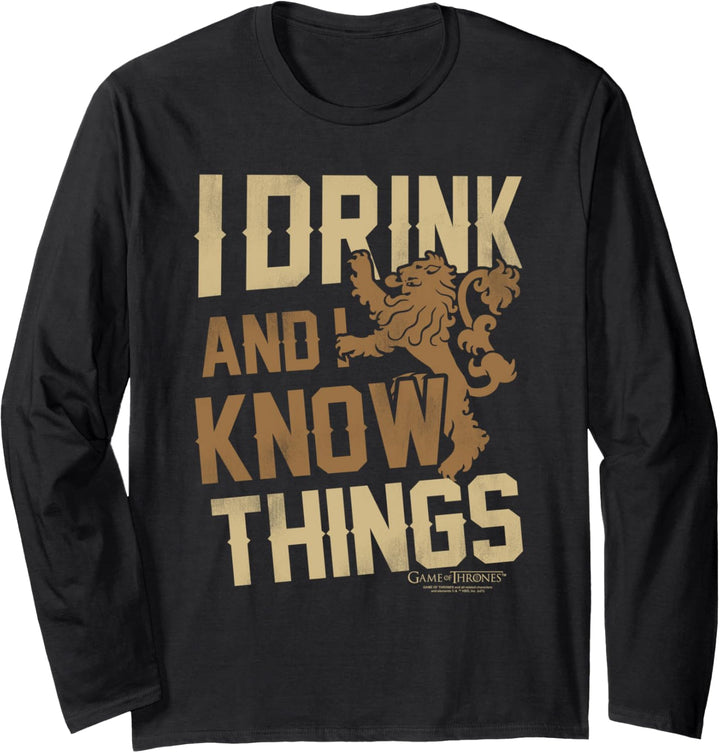 Game of Thrones I Drink and I know Things Langarmshirt