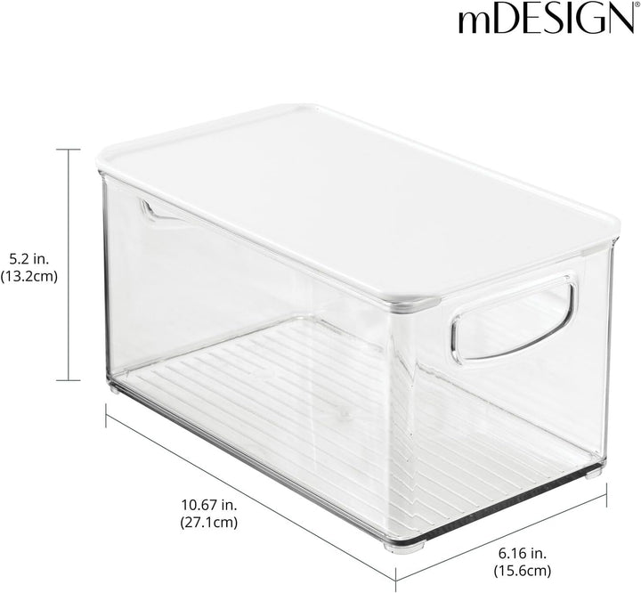 mDesign 2er-Set Kühlschrankbox – Kühlschrank Vorratsdose abnehmbarem Deckel und Griffen – lebensmitt