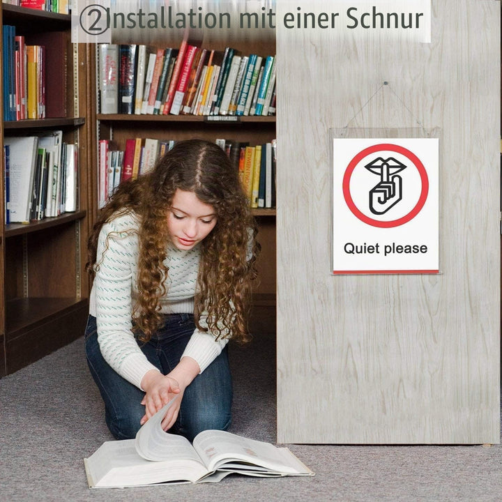 HIIMEI Mehrweg Plakattasche DIN A4 Werbedisplay, 6er A4 Acrylglas Posterhalter/Werbeschilder, Transp
