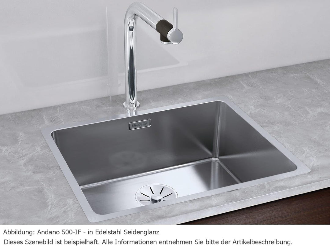 BLANCO ANDANO 500-IF | Edelstahl | Einbauart: Einbau von Oben & Flächenbündig | ohne Ablauffernbedie
