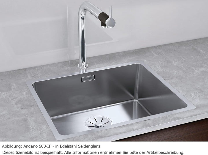 BLANCO ANDANO 500-IF | Edelstahl | Einbauart: Einbau von Oben & Flächenbündig | ohne Ablauffernbedie