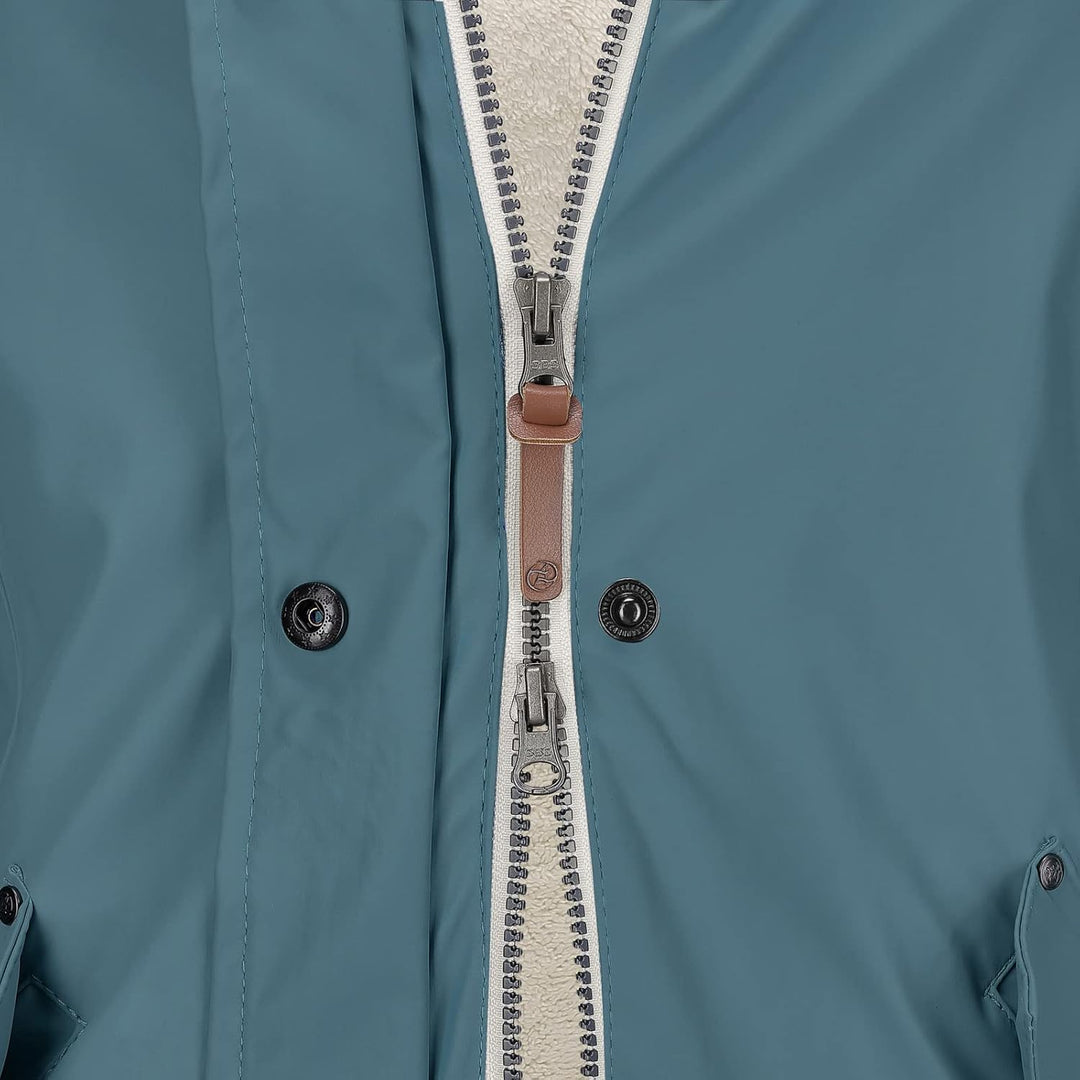 Dry Fashion Damen Regenmantel Malmö - Frauen Regenjacke Jacke mit Kapuze Lang Winddicht Wasserdicht