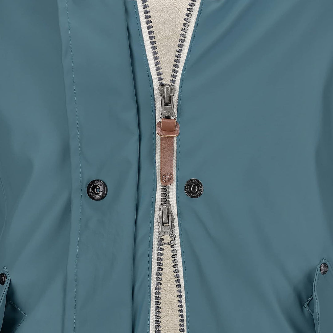 Dry Fashion Damen Regenmantel Malmö - Frauen Regenjacke Jacke mit Kapuze Lang Winddicht Wasserdicht