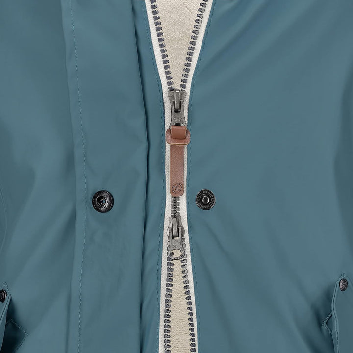 Dry Fashion Damen Regenmantel Malmö - Frauen Regenjacke Jacke mit Kapuze Lang Winddicht Wasserdicht