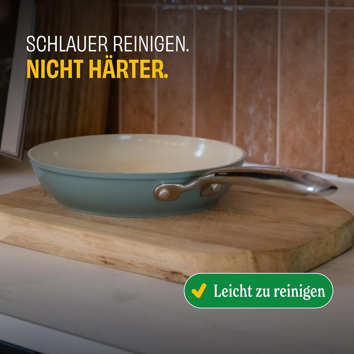 Cook & Pan - Go Blue Topfset und Pfannenset 9-teilig-Induktionsgeeignet-PFAS frei Keramik-Beschichtu