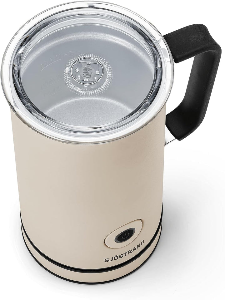 Sjöstrand Coffee Elektrischer Milchaufschäumer - Edelstahl, Für Heisse & Kalte Milch, Antihaftbeschi