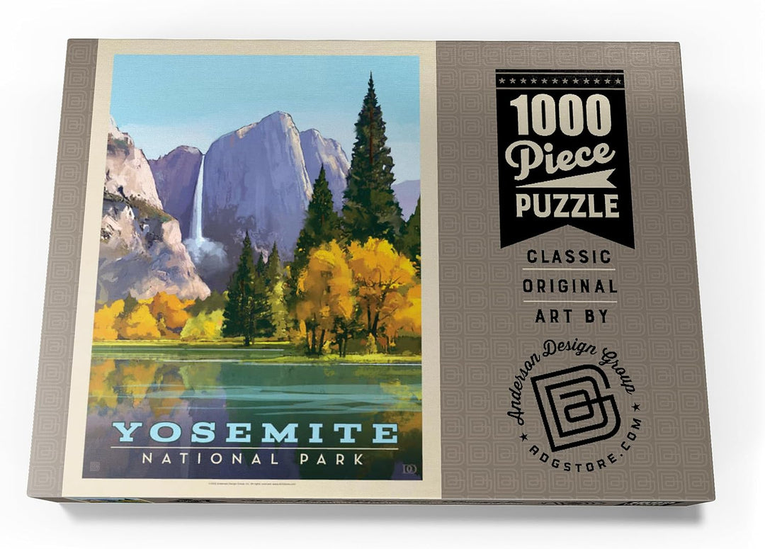 Yosemite National Park: Golden Vista, Vintage Poster - Premium 1000 Teile Puzzle - MyPuzzle Sonderko