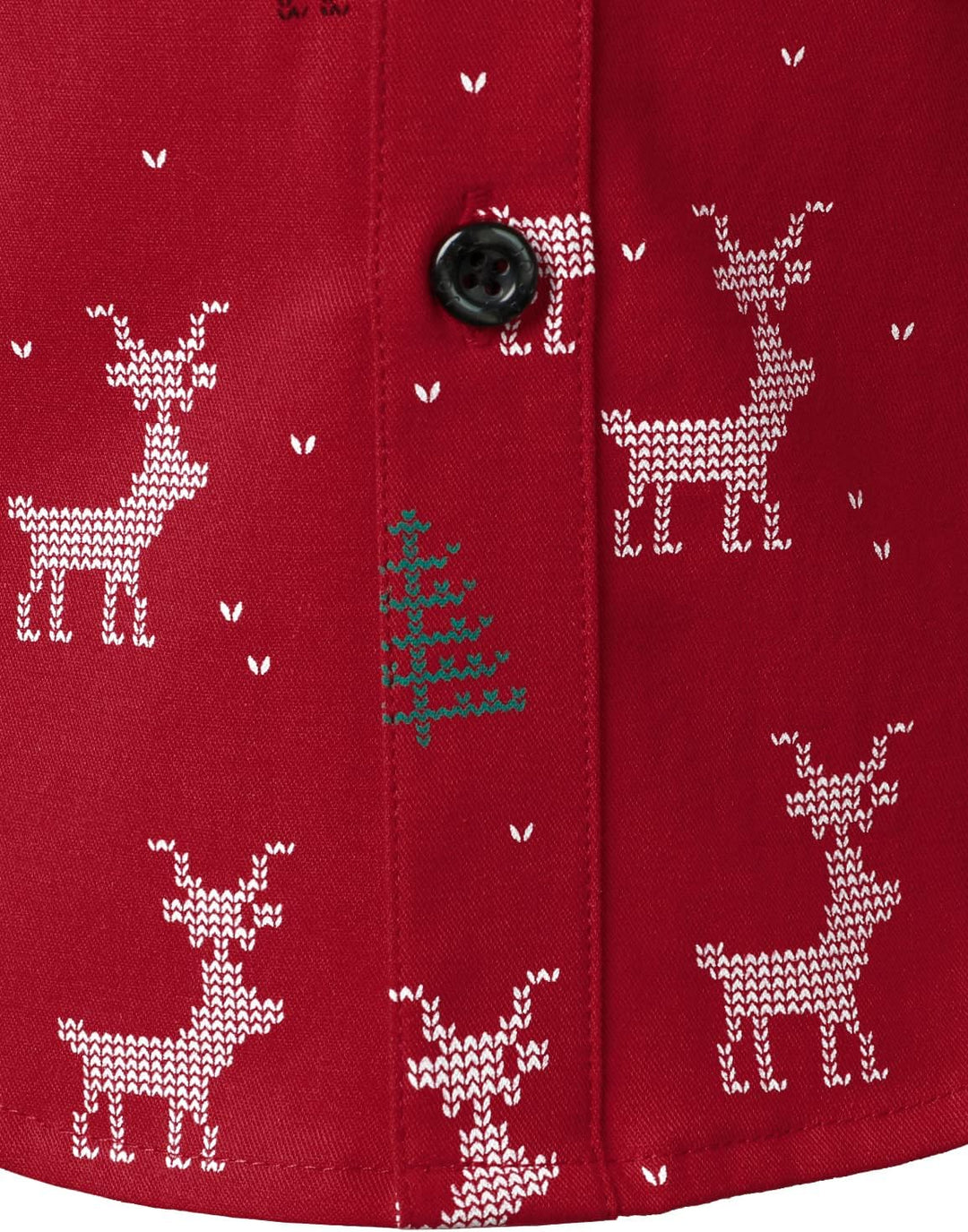 JOGAL Herren Funky Christmas Print Weihnachtsmann Hemd Langarm Button Up Freizeithemd Grosse Jungs 6