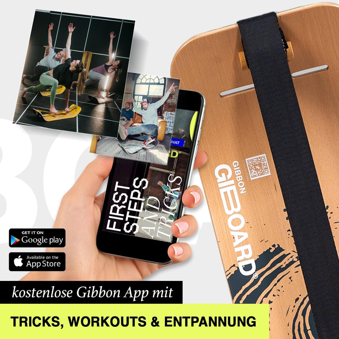 GIBBON Giboard-Set - Zen/Active/Play | Innovatives Balance Board | Gleichgewichtstrainer | Interakti
