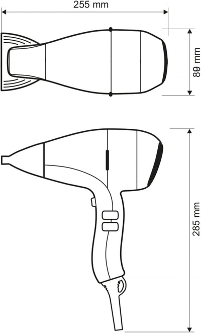 Starmix Hand-Haartrockner HFXW 20, Spezial Hand-Haartrockner mit AC Long-Life Kollektormotor, 6 Temp