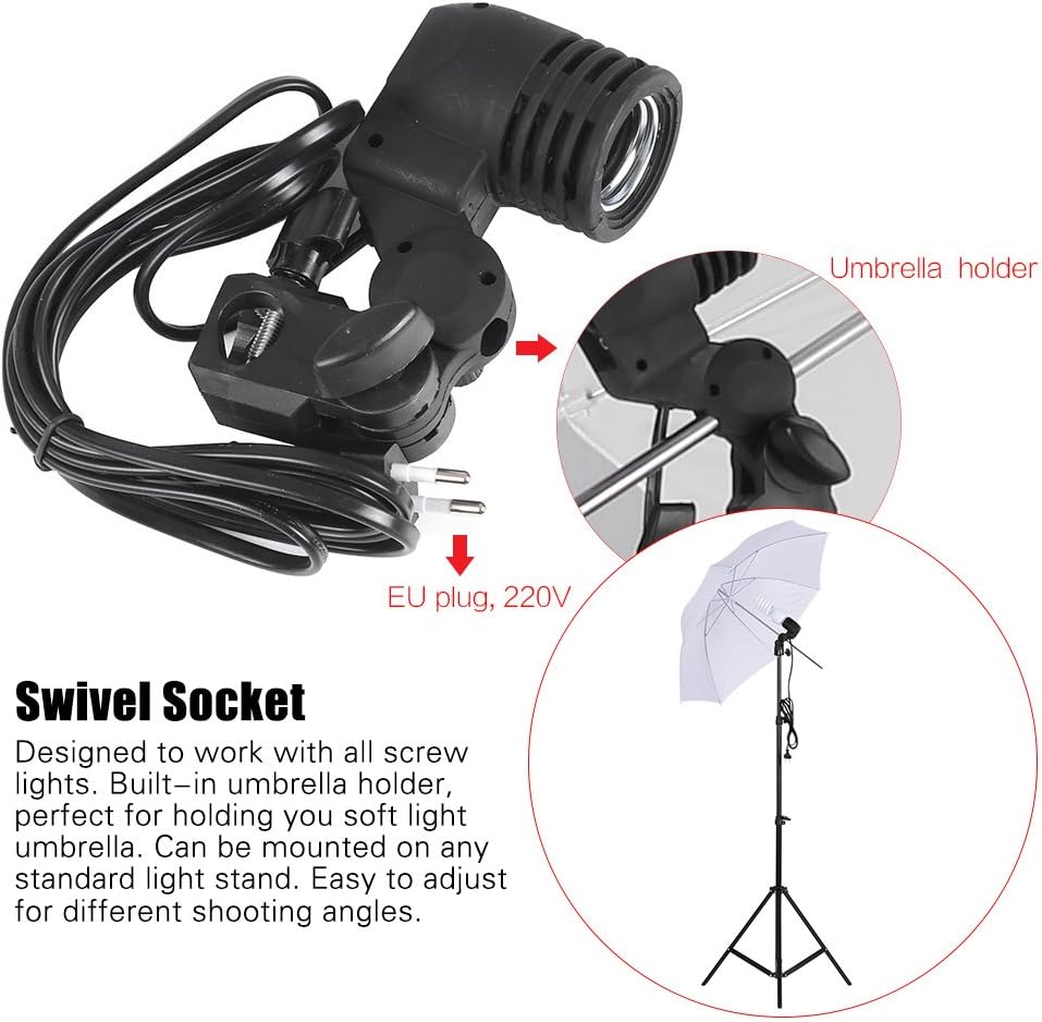 Andoer Fotostudio Set, 1.8M x 2.7M Hintergrund Stützsystem (Grün Schwarz Weiss) mit Softbox, Dauerli