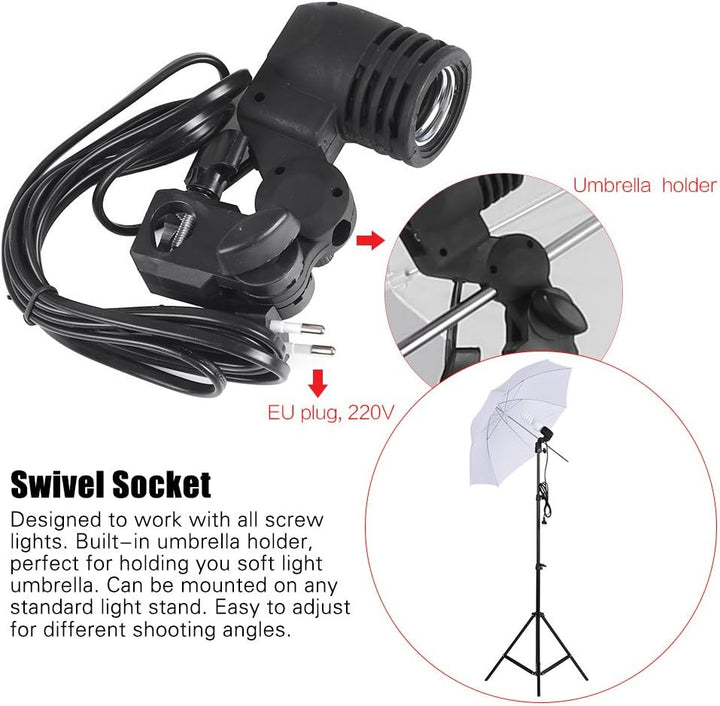 Andoer Fotostudio Set, 1.8M x 2.7M Hintergrund Stützsystem (Grün Schwarz Weiss) mit Softbox, Dauerli