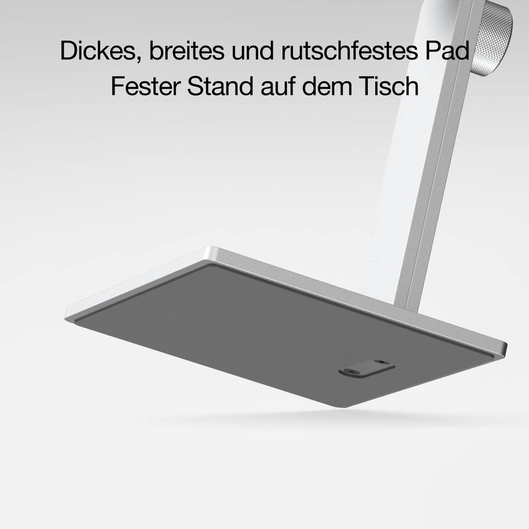 Just Mobile AluDisc Max I Multi-Winkel Tablet Halterung I Magnetischer Tablet Halter kompatibel mit