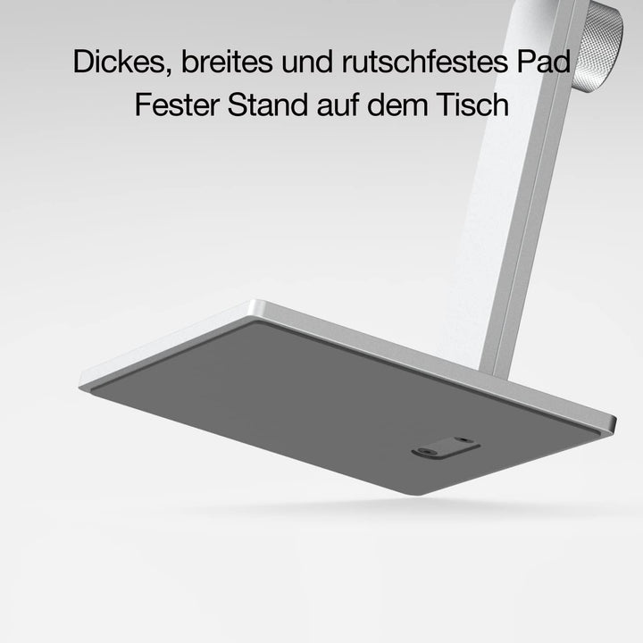 Just Mobile AluDisc Max I Multi-Winkel Tablet Halterung I Magnetischer Tablet Halter kompatibel mit