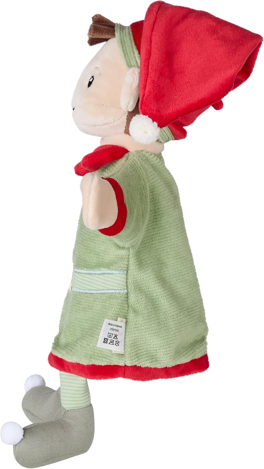 Sterntaler Handpuppe Wichtel, Kinder- und Babyspielzeug, weicher Flausch, süsses Halstuch, wattiert