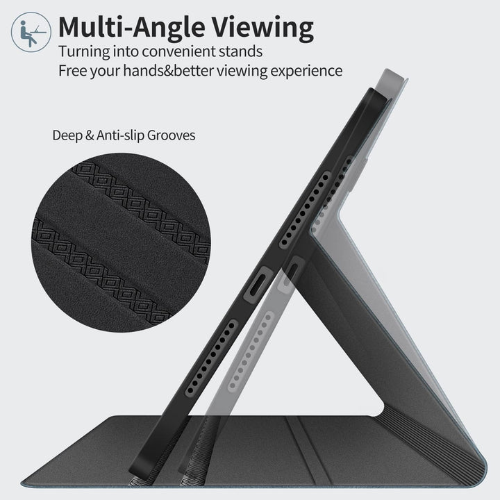 HOLIMET Hülle für iPad Mini 7 2024 (A17 Pro), iPad Mini 6 Hülle 2021 mit Stifthalter 8,3 Zoll PU Led