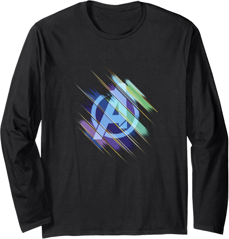 Marvel Avengers Endgame Logo Swiped Colors Langarmshirt