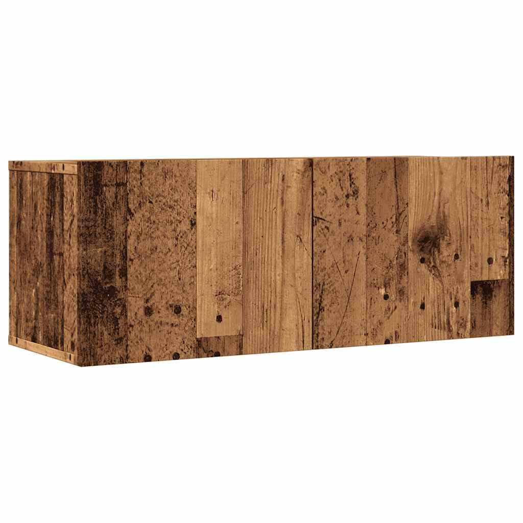 vidaXL TV-Wandschränke 2 STK. Altholz-Optik 80x30x30 cm, HiFi-Schrank, TV-Konsole, TV-Möbel, Mediens