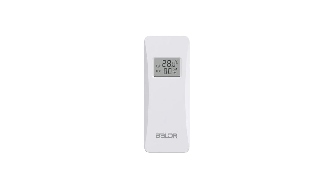 Konsen Aussensensor für Wetterstation mit LCD Display, Aussentemperatur und Luftfeuchtigkeit Funksen