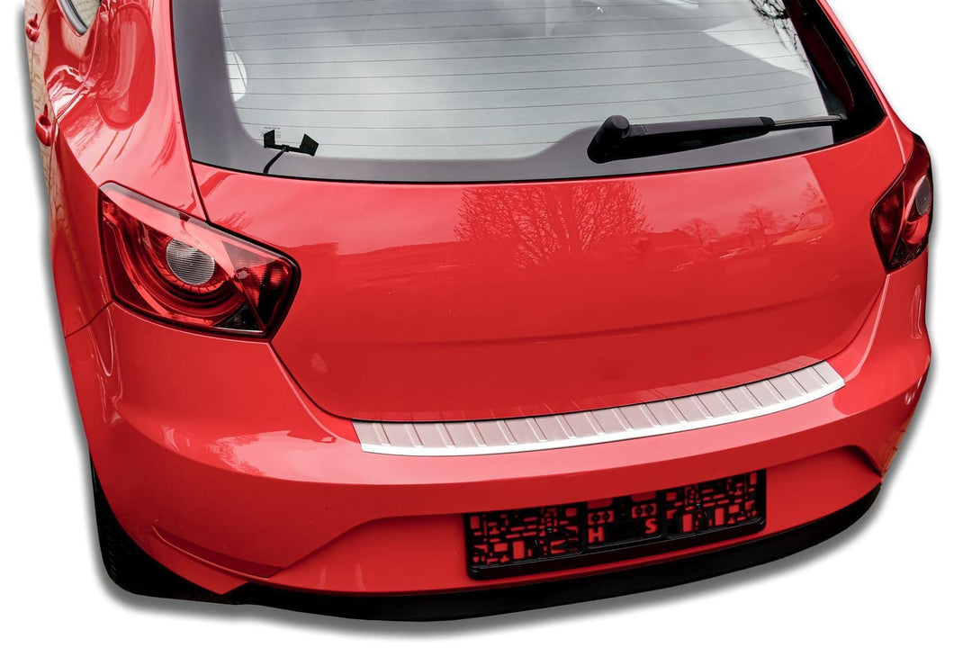Ladekantenschutz Edelstahl MATT kompatibel für SEAT IBIZA 4trg | 2012-2017 | mit Abkantung | premium
