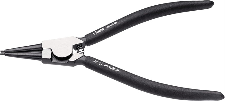 VIGOR Sicherungsring-Zange ∙ V6510A-40 Aussensicherung Gerade 40-100 mm, Außensicherung Gerade