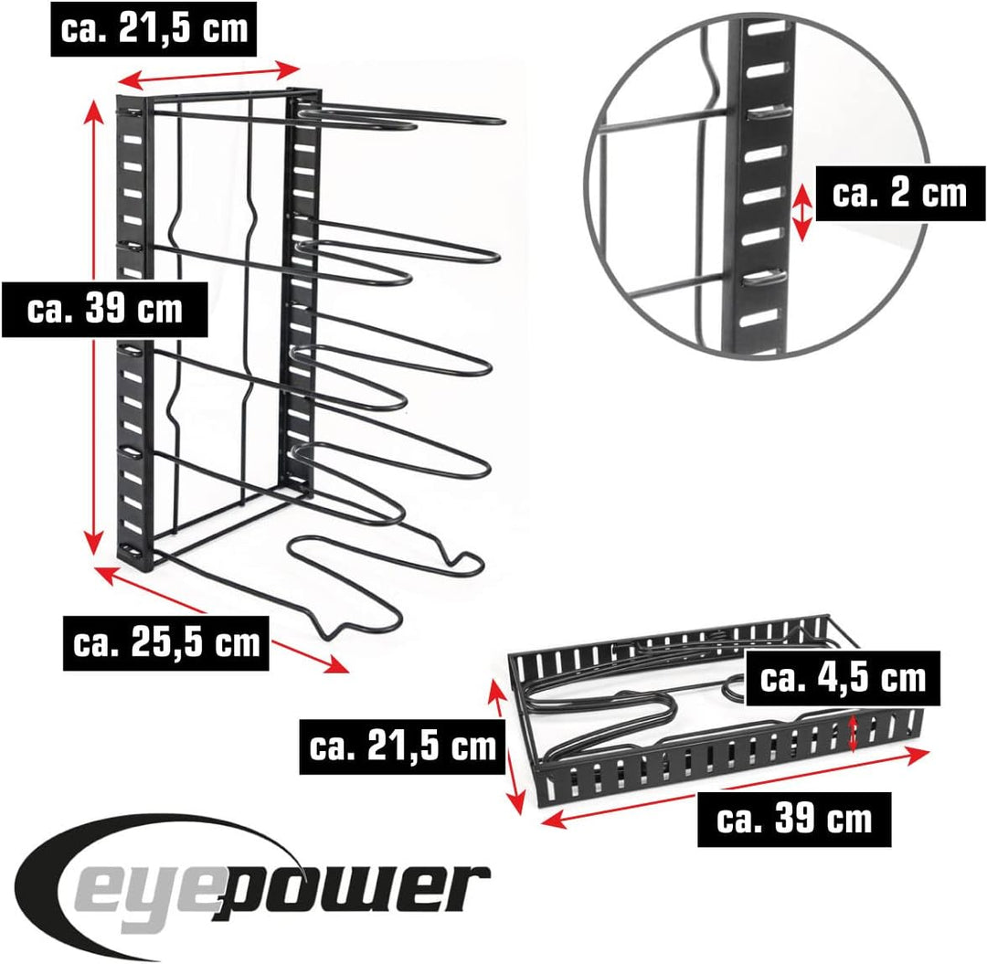 eyepower MAKLIK Teleskop Pfannen Organizer - Topfdeckel Aufbewahrung Topf Regal für Schublade (4 Abl