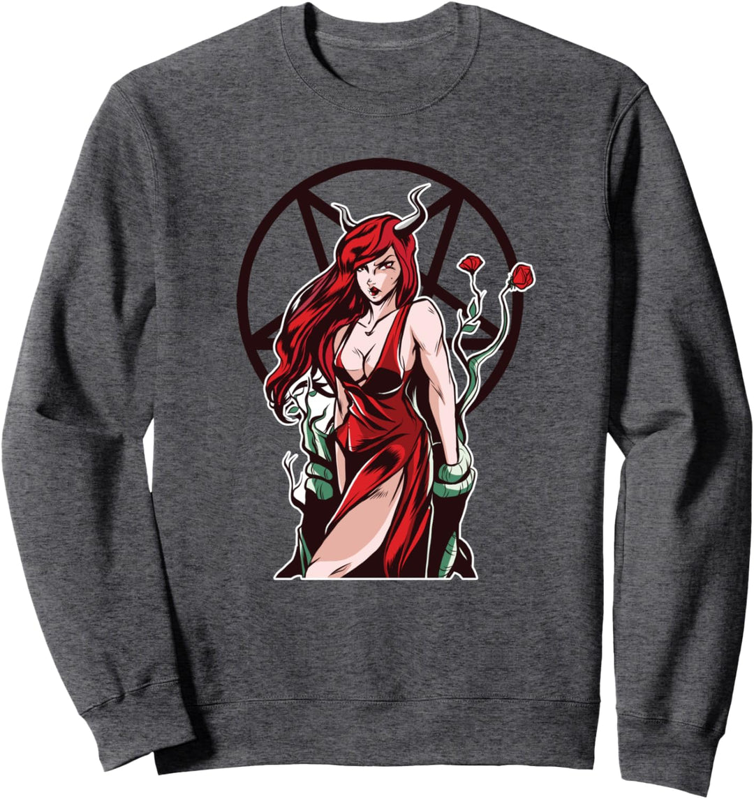 Baphomet Dämon Satan Pentagramm Halloween Lilith Luzifer Sweatshirt