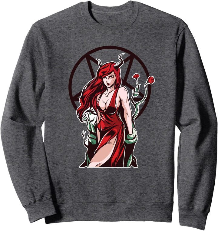 Baphomet Dämon Satan Pentagramm Halloween Lilith Luzifer Sweatshirt
