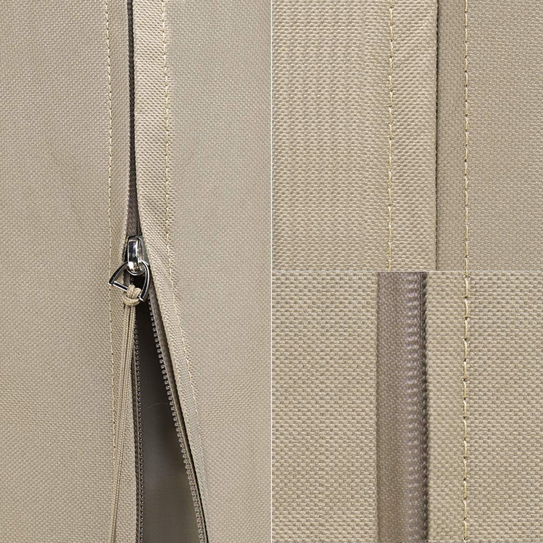 Sekey Schutzhülle für DoppelSonnenschirm, Abdeckhauben für Sonnenschirm Taupe 160×62 cm Taupe, 160×6