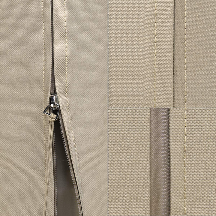 Sekey Schutzhülle für DoppelSonnenschirm, Abdeckhauben für Sonnenschirm Taupe 160×62 cm Taupe, 160×6