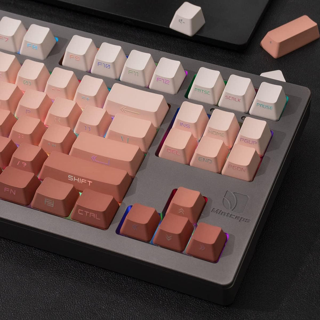 134 Tasten Side Printed Keycaps OEM Profil Hintergrundbeleuchtete Tastenkappen Fit für 60% 65% 95% C