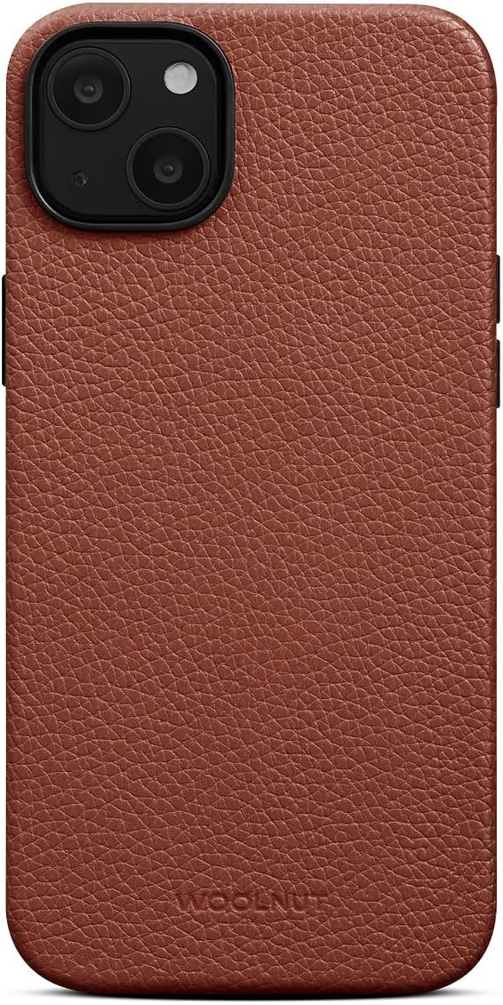 Woolnut Leder Hülle Case für iPhone 14 Plus - Cognac Braun