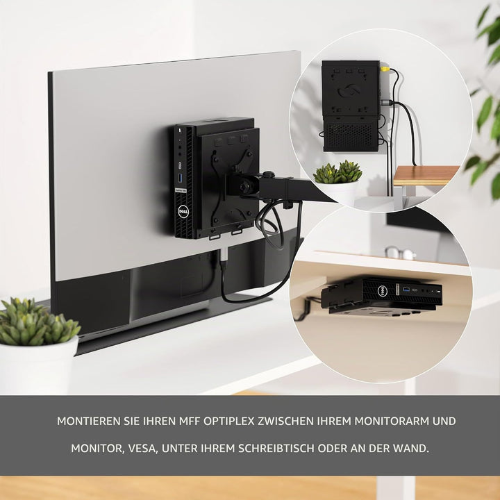 HumanCentric Dual VESA Sleeve kompatibel mit Dell OptiPlex Micro Form Factor Case VESA-Halterung für