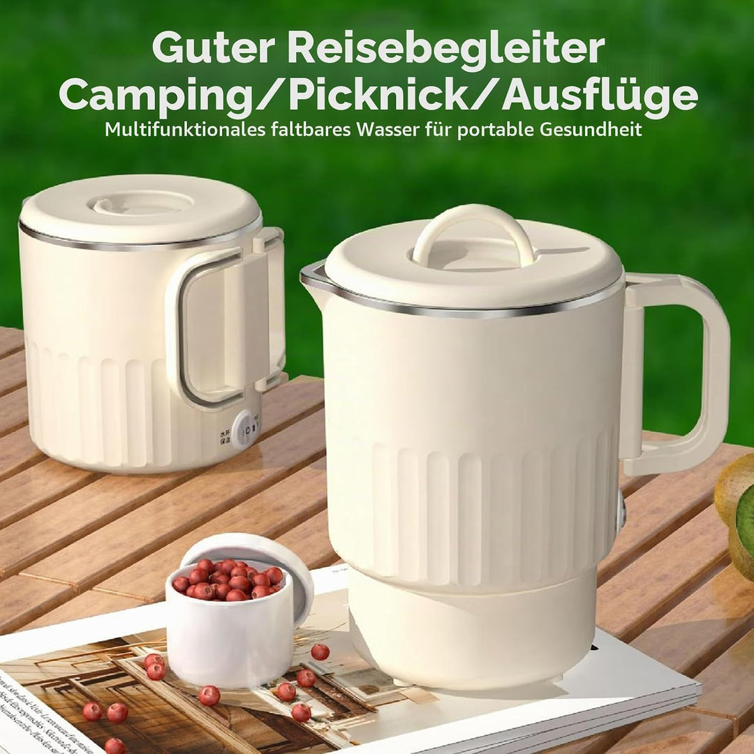Faltbarer Reisewasserkocher, Camping Wasserkocher aus mit mit Automatische Konstanttemperatur und Da