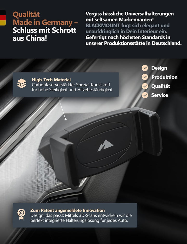 Premium Handyhalterung FÜR VW Passat B8 – Der perfekte Handyhalter speziell für Dein Auto Modell – M
