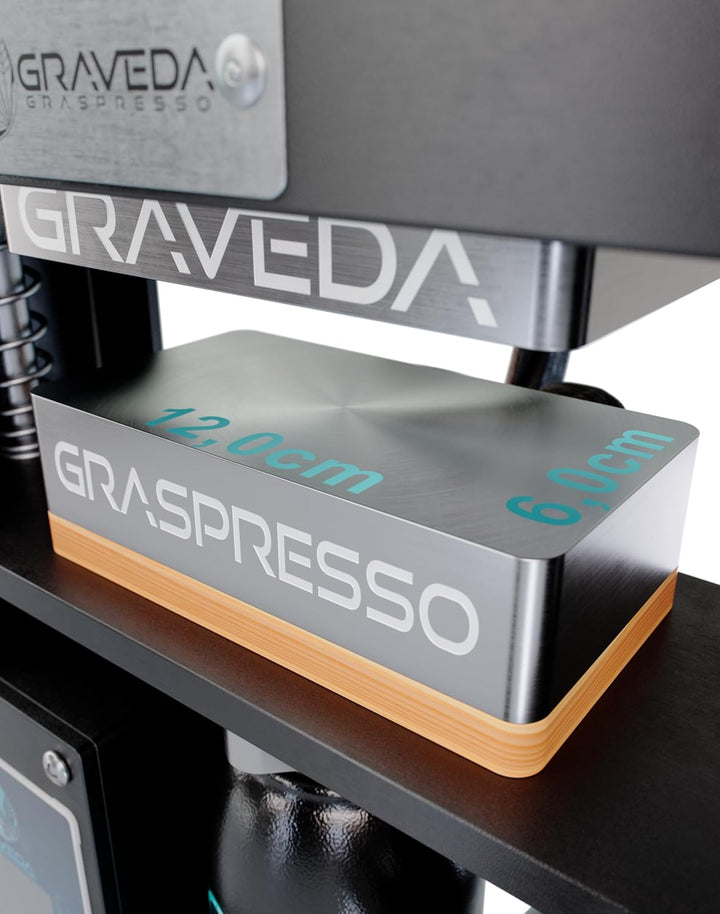 Graspresso - 10t Rosin Press mit 10 Tonnen Hydraulik Zylinder, Kolophonium Presse, 12 x 6 cm Platten