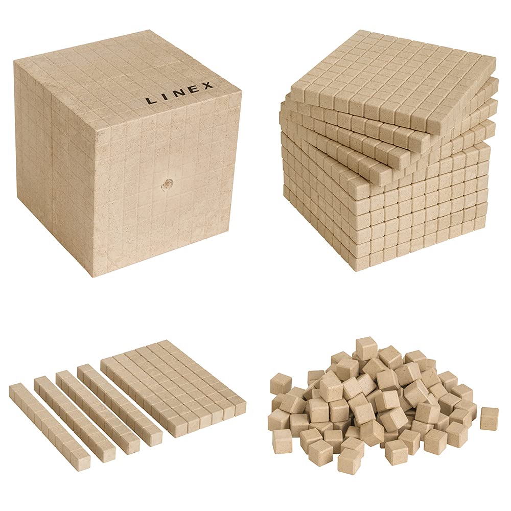 Linex Basisset Zählen und Rechnen, Dezimalsystem (bis 1.000), Holz, 121 Teile