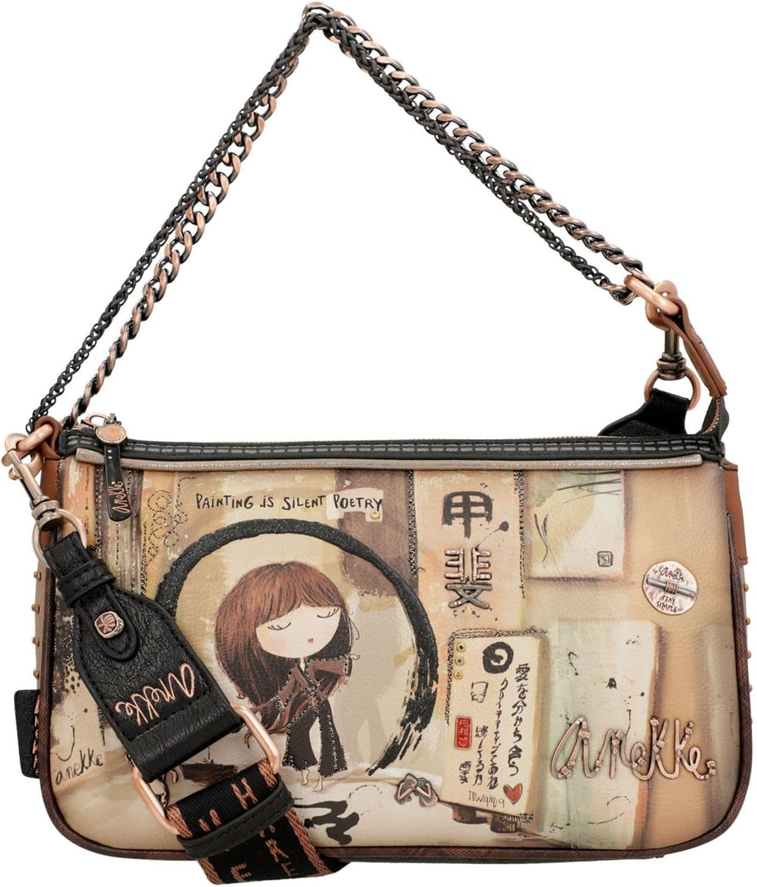 Anekke Shoen Black Umhängetasche 24 cm