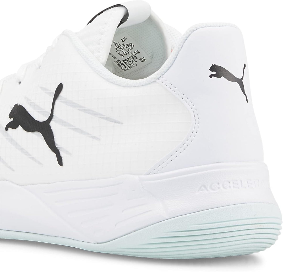 PUMA Herren Accelerate Pro Ii W+ Hallenturnschuh 42.5 EU Puma White Puma Black Nitro Blue Arctic Ice