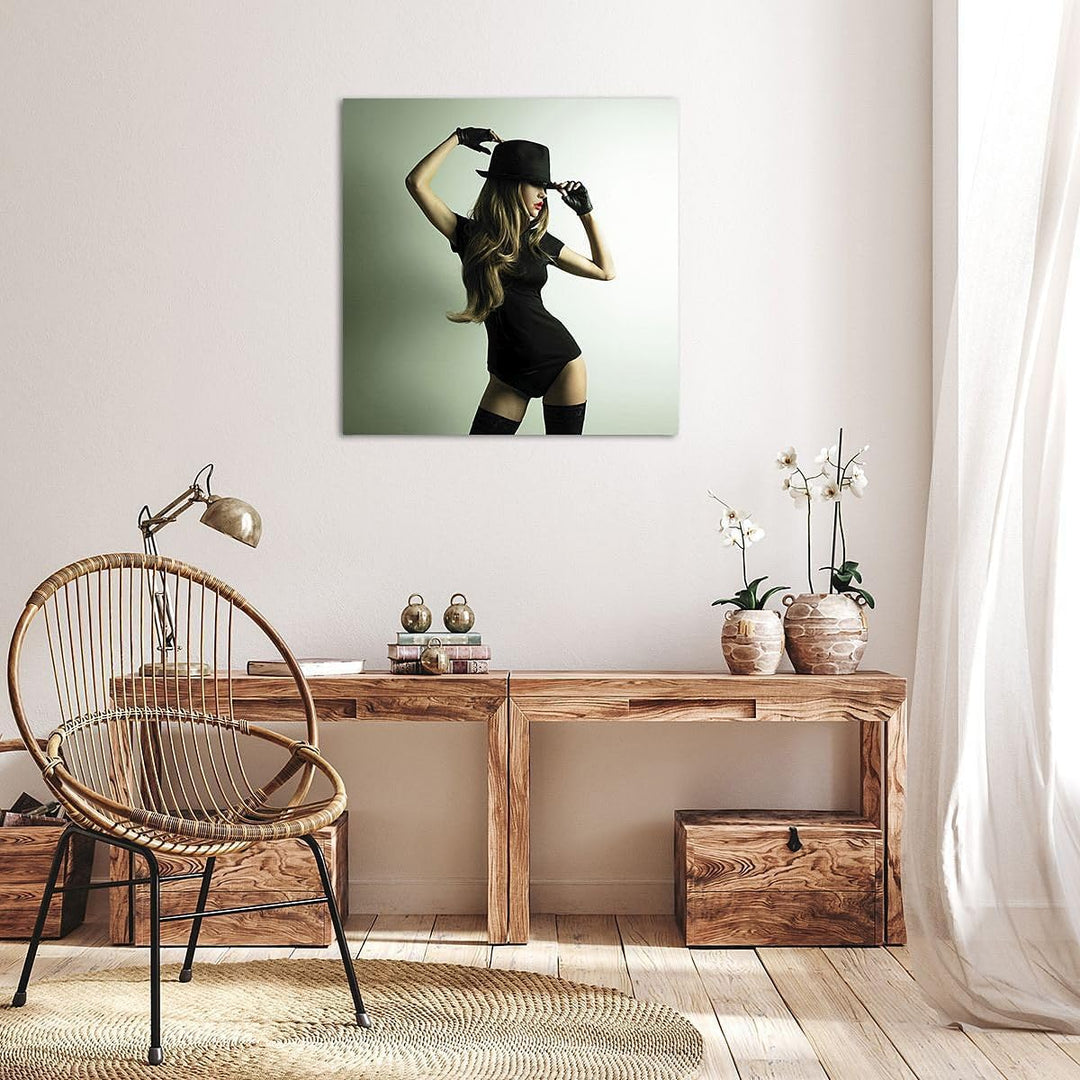 Bilder auf Leinwand 70x70cm Leinwandbild Schönheit club tanz disco Gross Wanddeko Bild Schlafzimmer