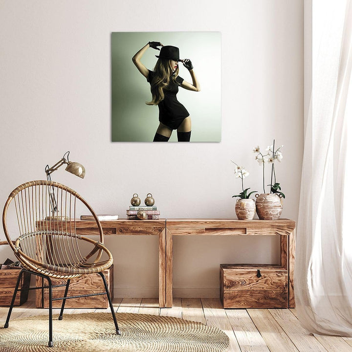 Bilder auf Leinwand 70x70cm Leinwandbild Schönheit club tanz disco Gross Wanddeko Bild Schlafzimmer