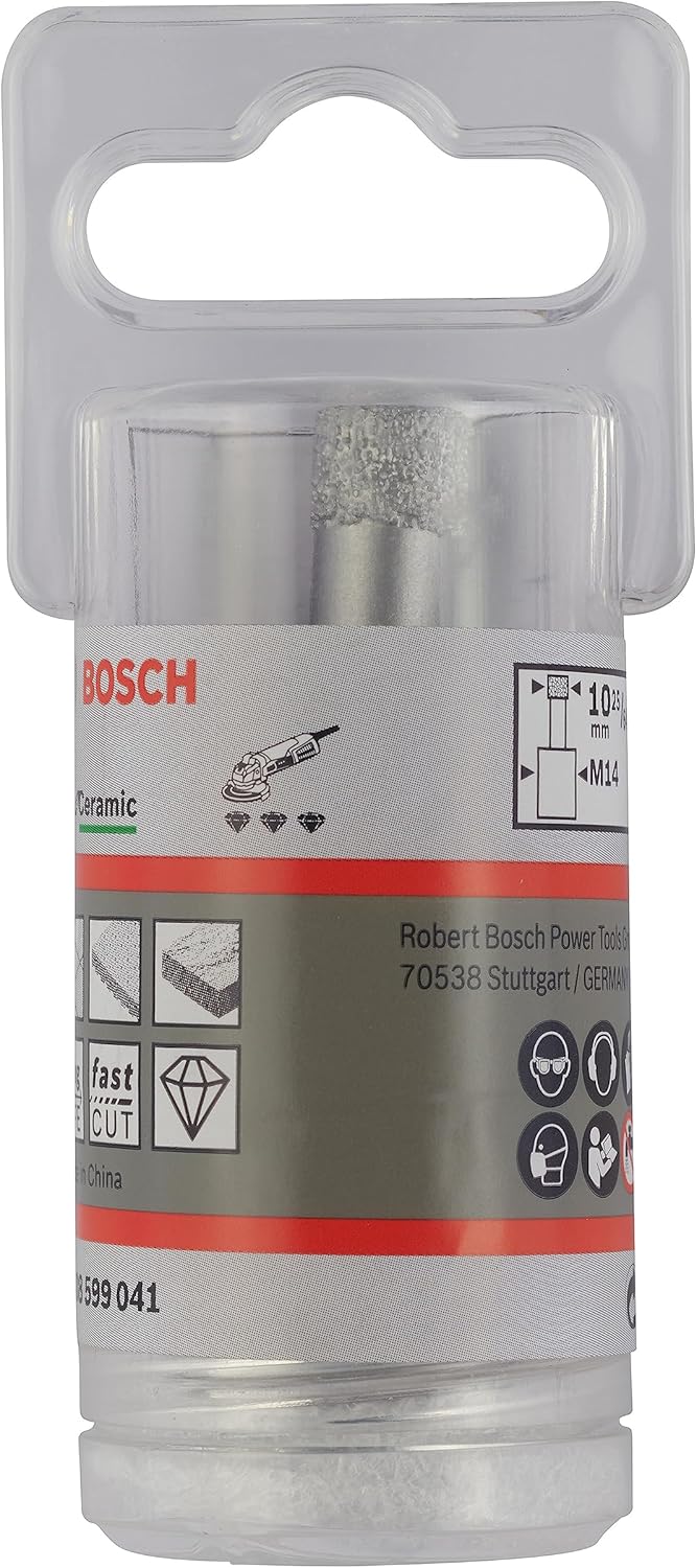 Bosch 1x Diamanttrockenbohrer Dry Speed Best for Ceramic (für Trockenbohren von Hartkeramik, Ø 10 x