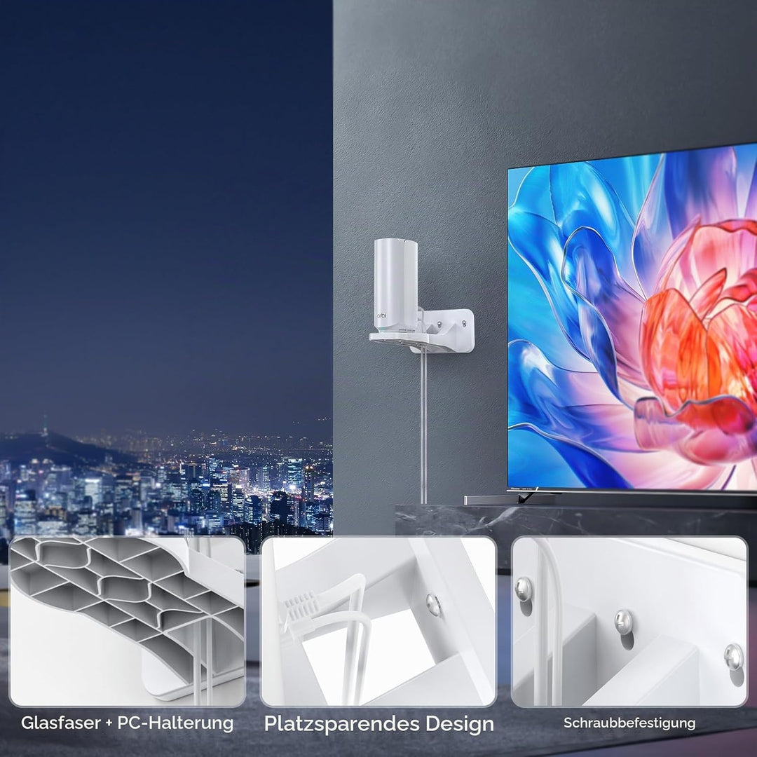 XLTTYWL Orbi WiFi 7 Wandhalterung, ABS Orbit 7 Halterung Optimiert den Platz Kompatibel mit Orbi WiF